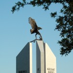 The eagle monument in profile