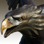 A close-up of the Eagle’s head