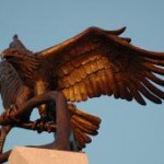 The eagle on top of the monument
