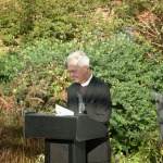 The reverend giving his invocation at the unveiling