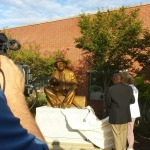 The Huey Cooper sculpture now unveiled